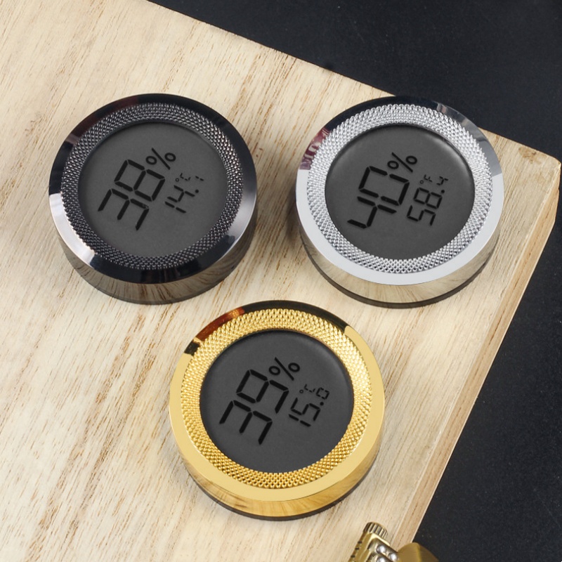 Digital Hygrometer Probe - ミニデジタルディスプレイシガーハイグロメーター温度計、ヒュミドール、シガージャー、インキュベーター、ギター用