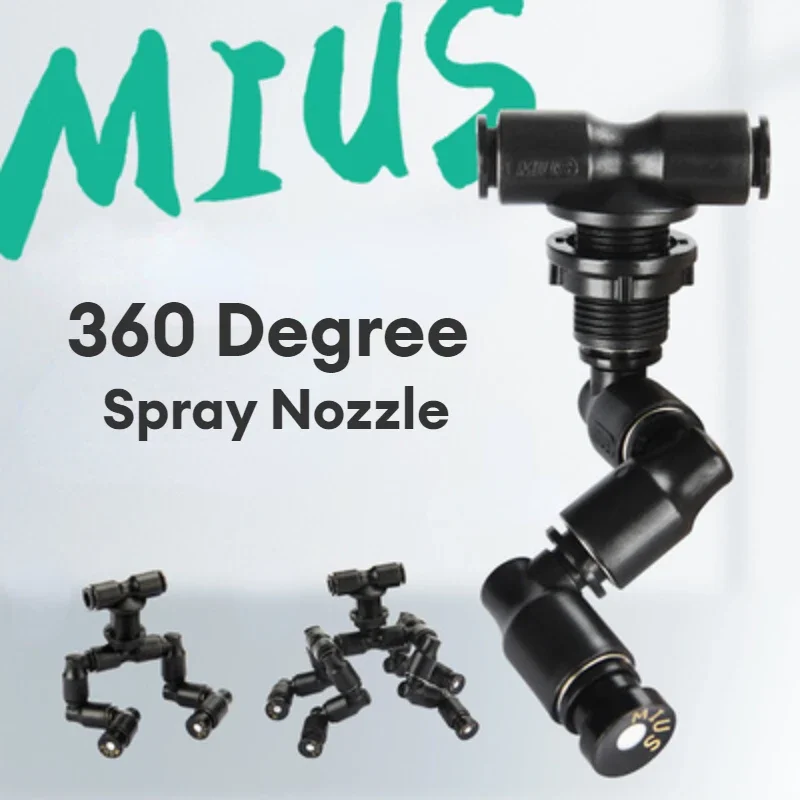 Misting Nozzle Reptile - 爬虫類 360 度回転噴霧器ミストスプリンクラー調整可能な温室爬虫類テラリウムノズルネブライザー冷却システム