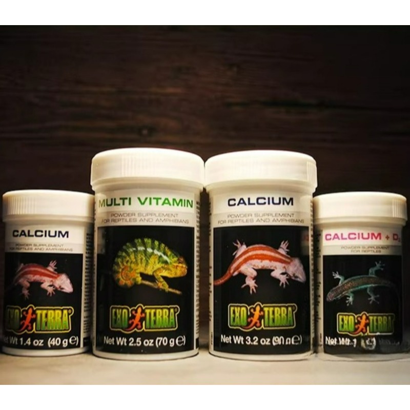 Calcium Powder Reptile - ハーゲン 爬虫類用カルシウムパウダー D3ビタミンサプリメント入り＆なし タートル、トカゲ、レオパードゲッコ、ビアデッドドラゴン用