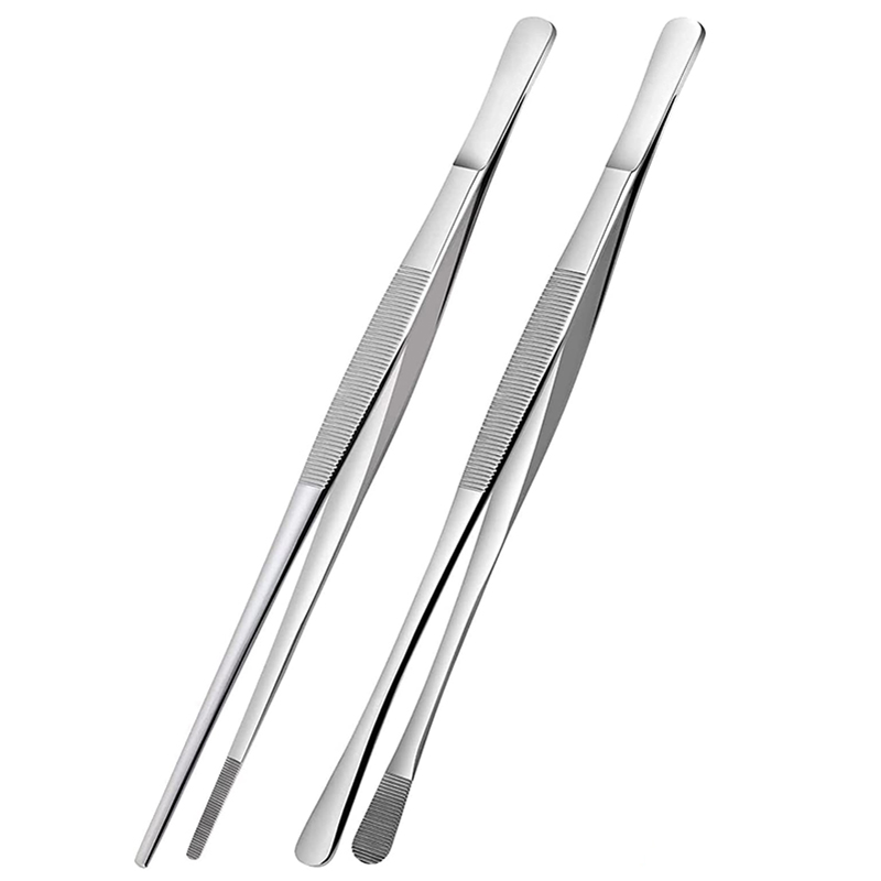 Feeding Tong Stainless - 12インチのステンレス鋼のキッチンの皮ひも,修理用の歯科用器具,家庭用,DIY