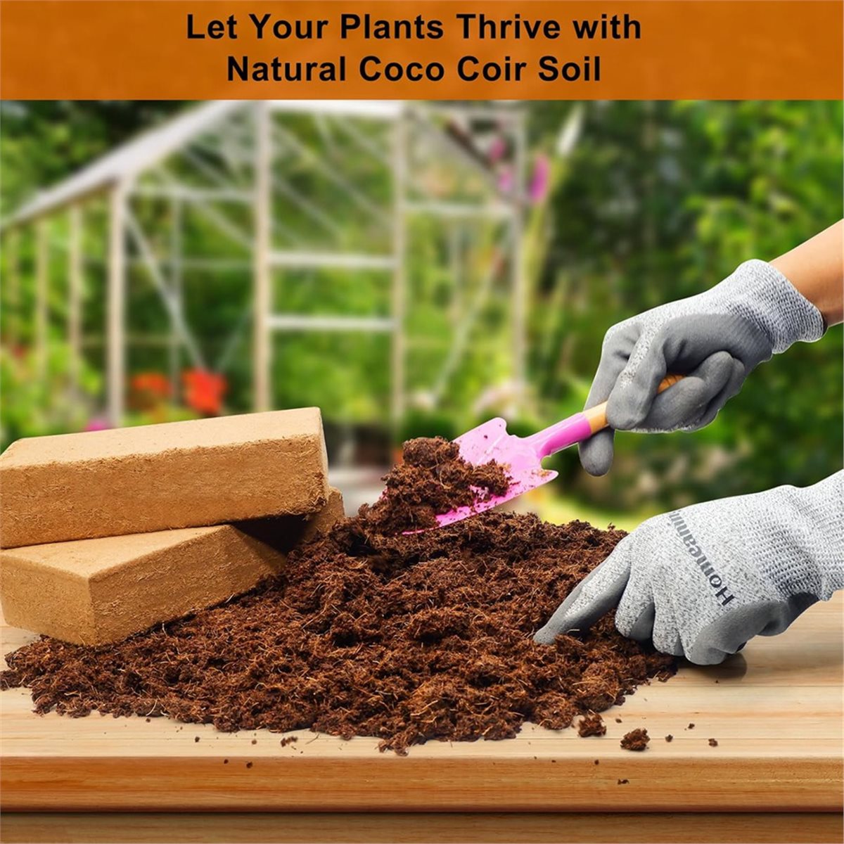 Substrate Coconut Fiber - 【安定した品質】3パック入りブリック、植物用、低PH＆ECのココナッツファイバー基質、有機ココナッツファイバー