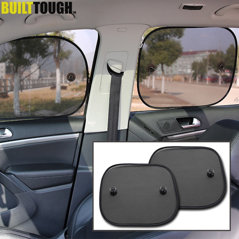 Screen Top Mesh - 高品質の黒い車の日よけ,2個,リアウィンドウ,サンバイザー,保護スクリーン,インテリア,子供用