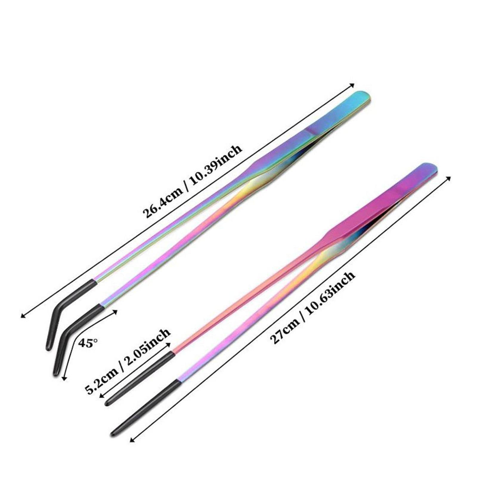 Feeding Tong Stainless - 水族館用ピンセット 爬虫類用給餌トング 錆びにくいソフトチップ金属クランプ 爬虫類用テラリウム用機器用