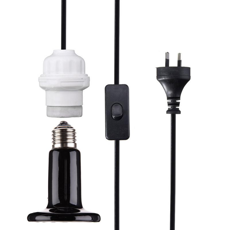 Ceramic Heat Emitter - セラミック赤外線放射ランプ,安全で耐久性のある,ガソリンタイルヒーター,鶏,lizard,タートル用ケーブル