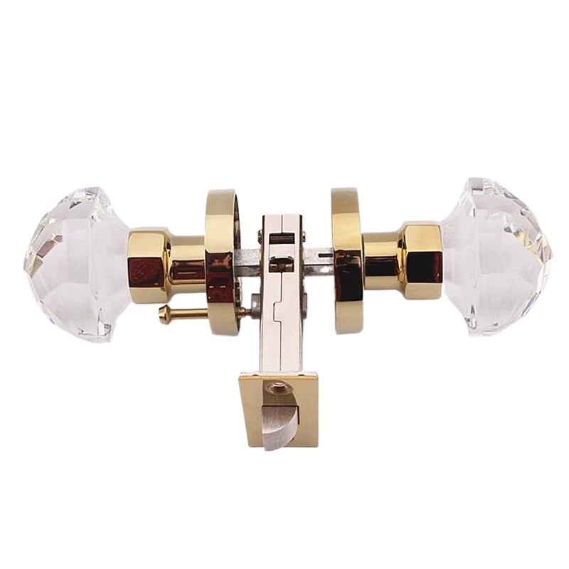 Glass Door Hinge - クリスタルガラスグローブハンドルロックライト高級キーレス浴室ドアロック屋内ミュートシングル舌ドアロック家庭用ハードウェア
