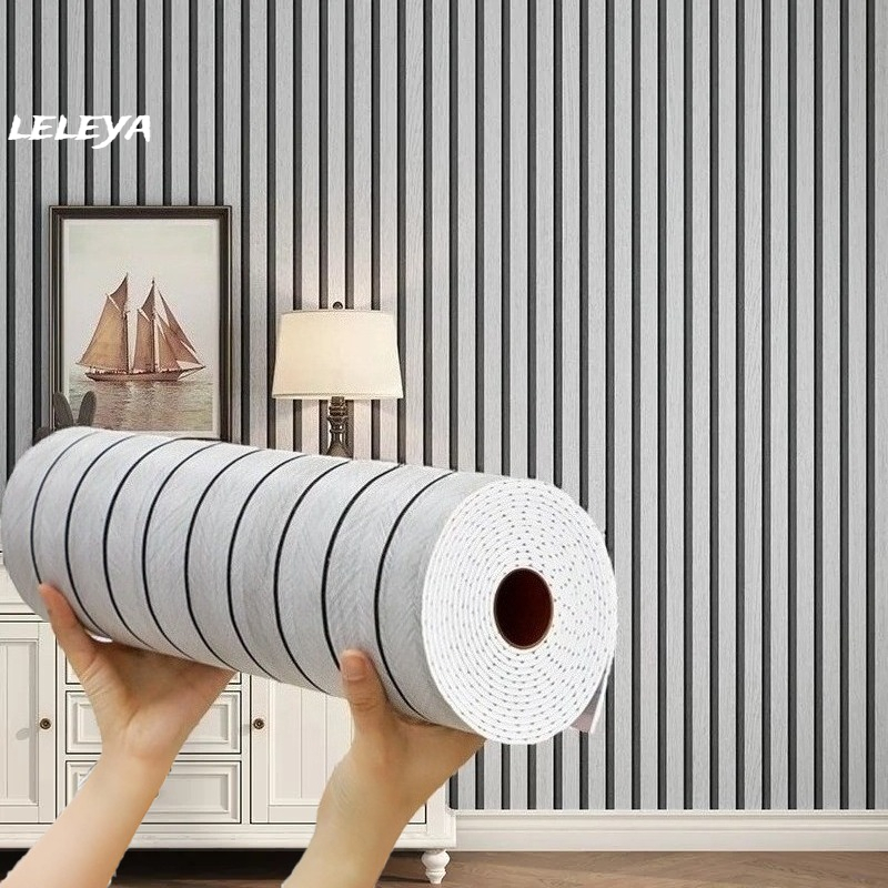 Pvc Panel Background - 自己粘着木目調壁パネル防水背景壁グリルステッカー天井リビングルームの装飾に適しています