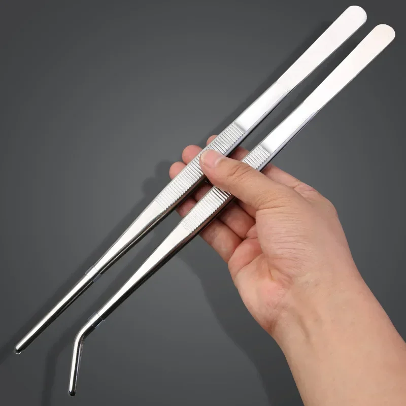 Feeding Tong Stainless - 多機能ステンレス鋼ピンセット、長い医療用ピンセット、ペット給餌ツール、滑り止め鉗子、水族館クリップ