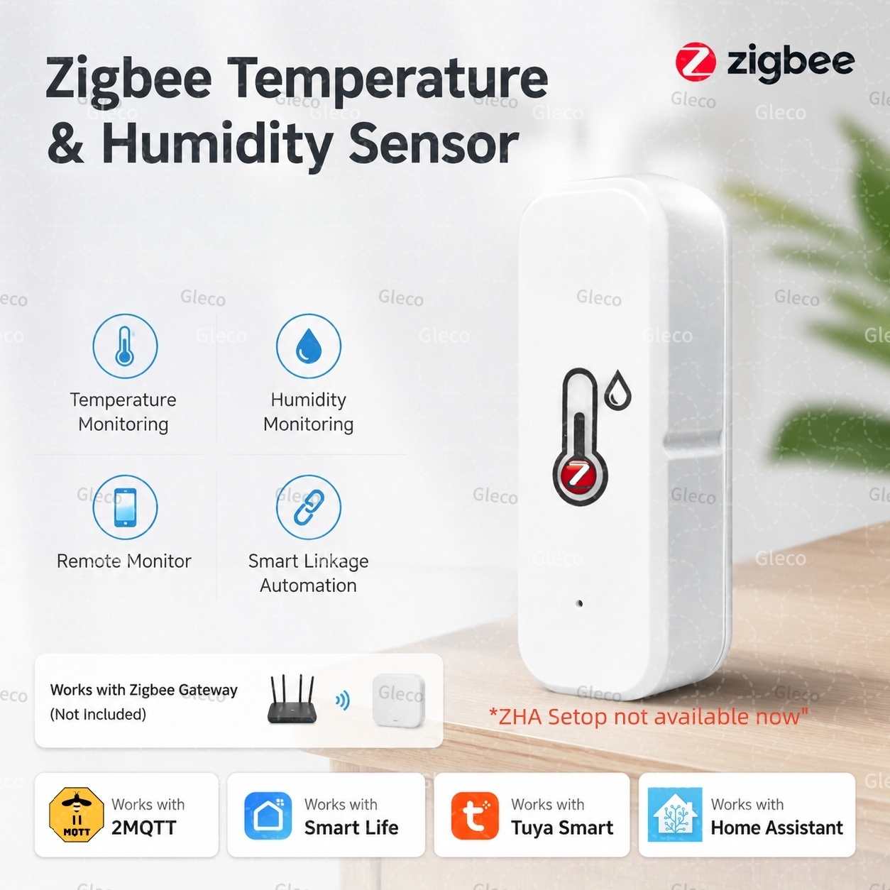 Digital Hygrometer Probe - Tuya Zigbee 3.0 ミニ温度と湿度センサー屋内スマートホーム温度計湿度計リモートワーク Z2M スマートライフと連携