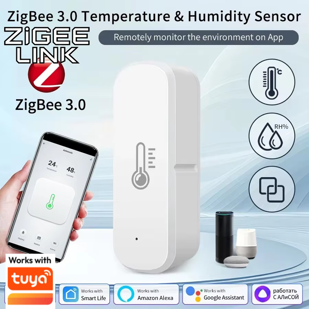 Digital Hygrometer Probe - スマート Zigbee 3.0 温度湿度センサー スマート温度計 湿度計
