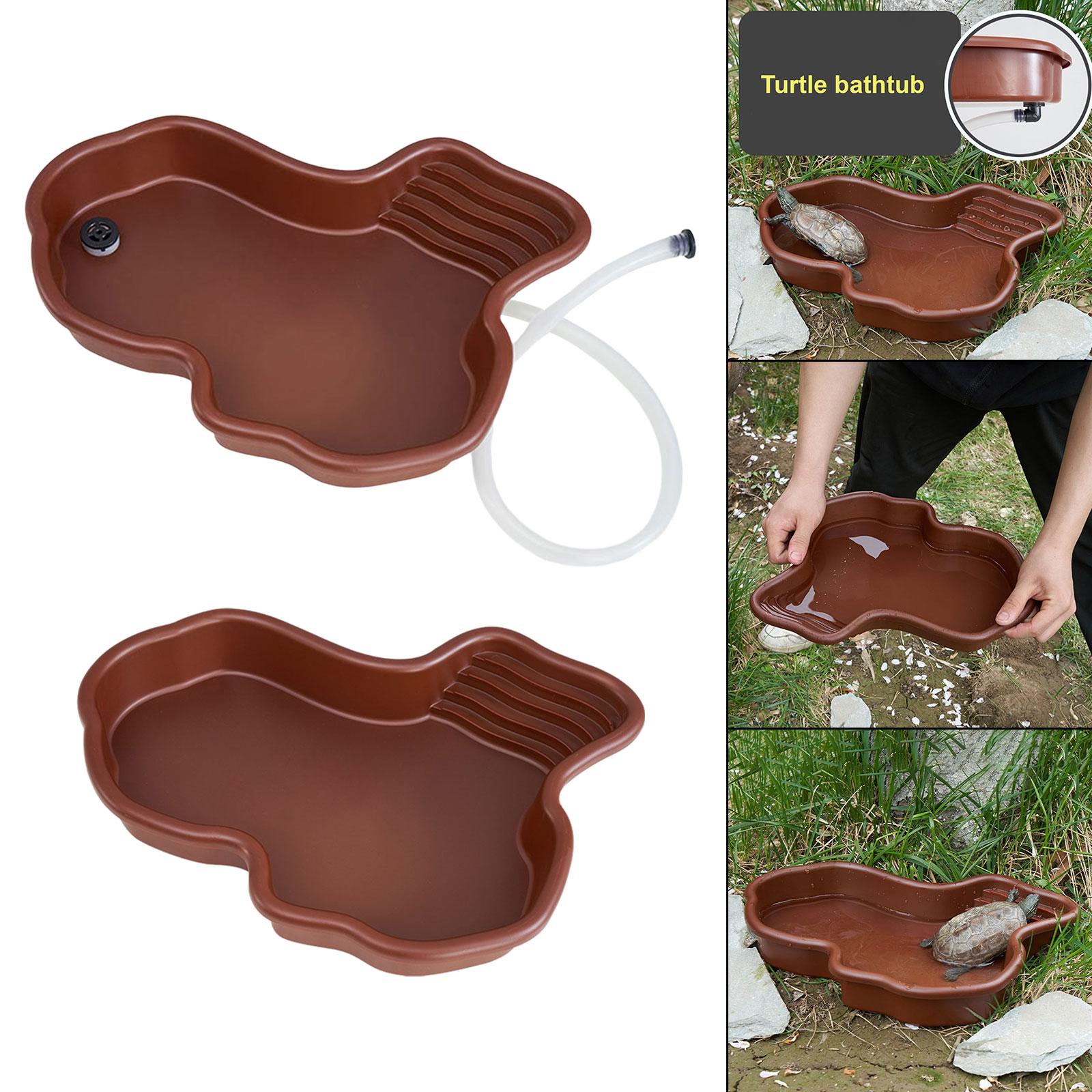 Water Dish Reptile - Repodle-クレター付き水陸両用の拡張可能なプール,屋外用の大型水筒,カメ,ハムスター,スコーピオン,ヒョウ用のウォーターボウル