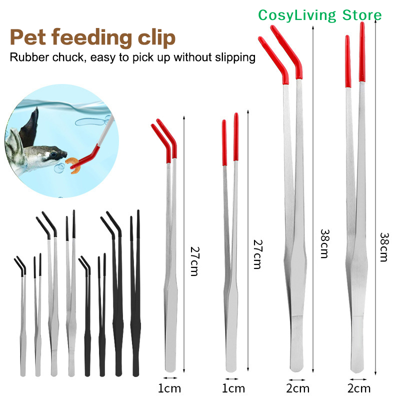 爬虫類給餌用トング ゴムチップ付き ステンレス鋼水族館用ピン - Feeding Tong Stainless のレビューと価格