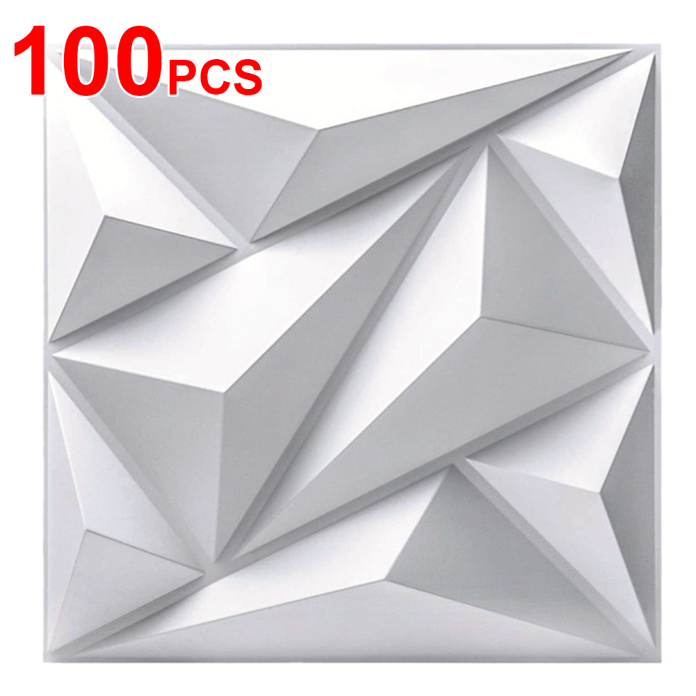 50/100枚入り 3Dウォールパネル ダイヤモンド 30x - Pvc Panel Background のレビューと価格