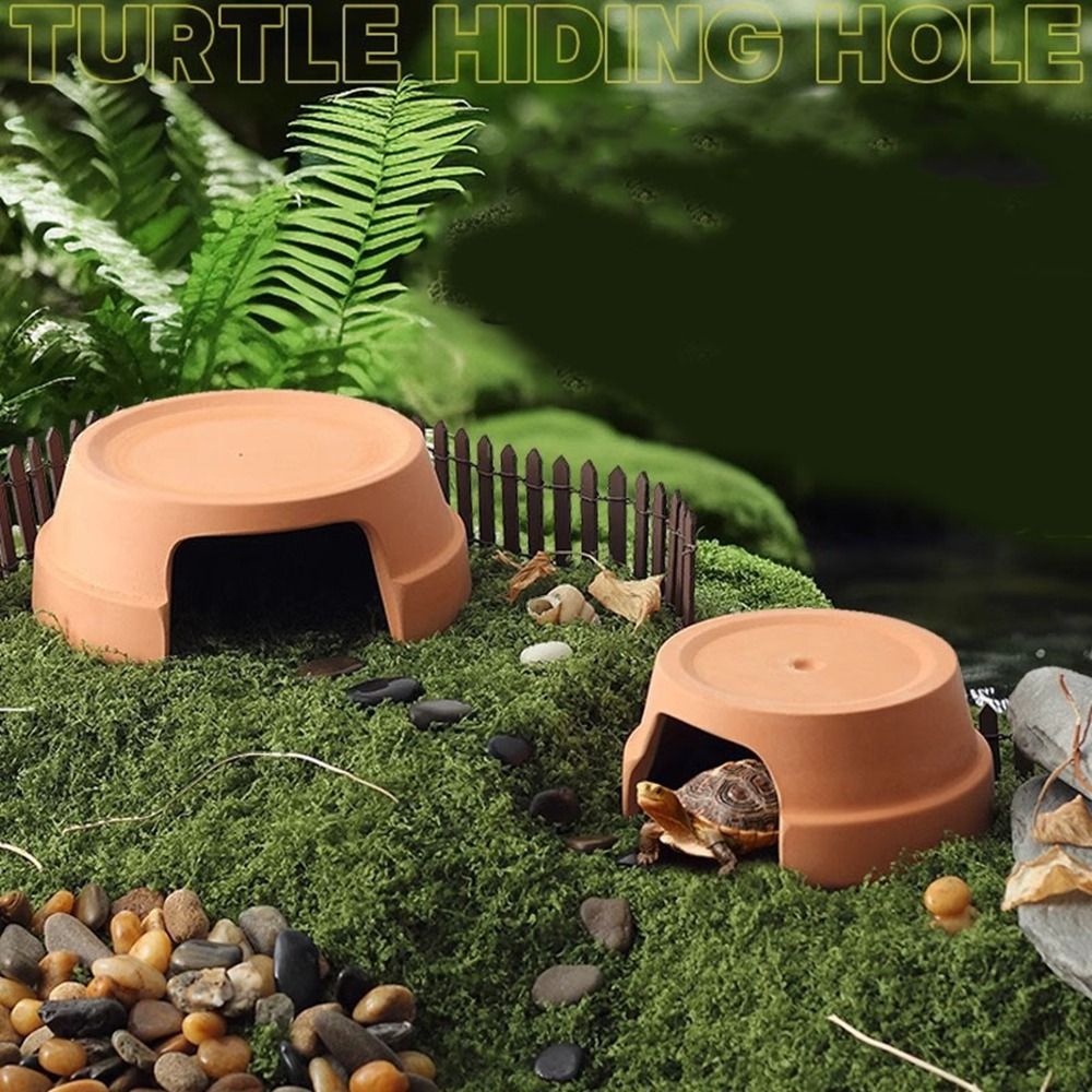 多機能セラミック製爬虫類隠れ家ボックス、装飾的なカメの隠れ家 - Hide Cave Ceramic のレビューと価格