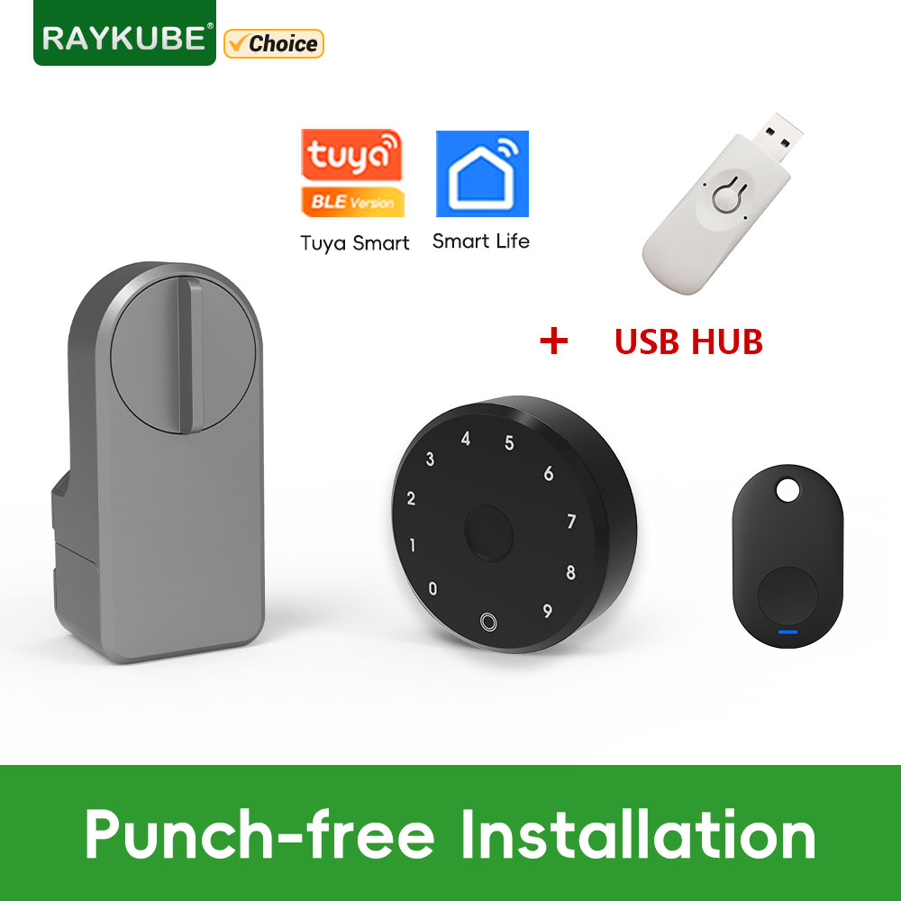 RAYKUBE A1 Pro Tuya BEL スマートドア - Glass Door Hinge のレビューと価格