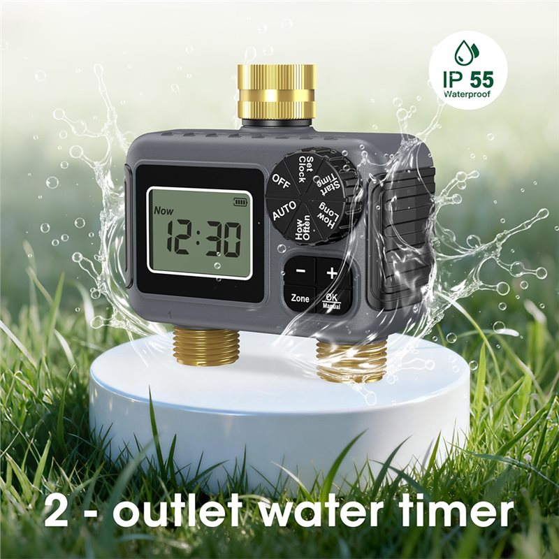 AY14 - デュアルアウトレット自動灌漑タイマー ガーデン - Timer Dual Outlet のレビューと価格
