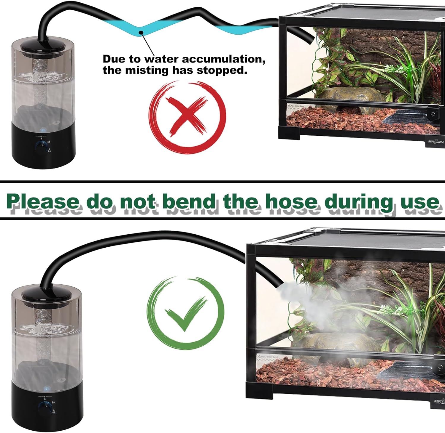 爬虫類加湿器 テラリウムフォガー ミストメーカー 延長ホース - Terrarium Fogger Ultrasonic のレビューと価格