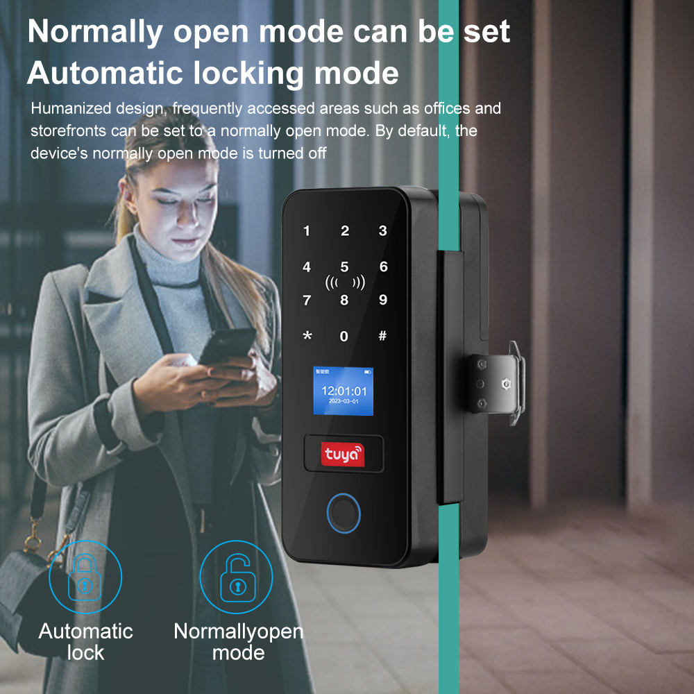 ダブルフックスマートガラスドアロックガラス引き戸 Tuya  - Glass Door Hinge のレビューと価格