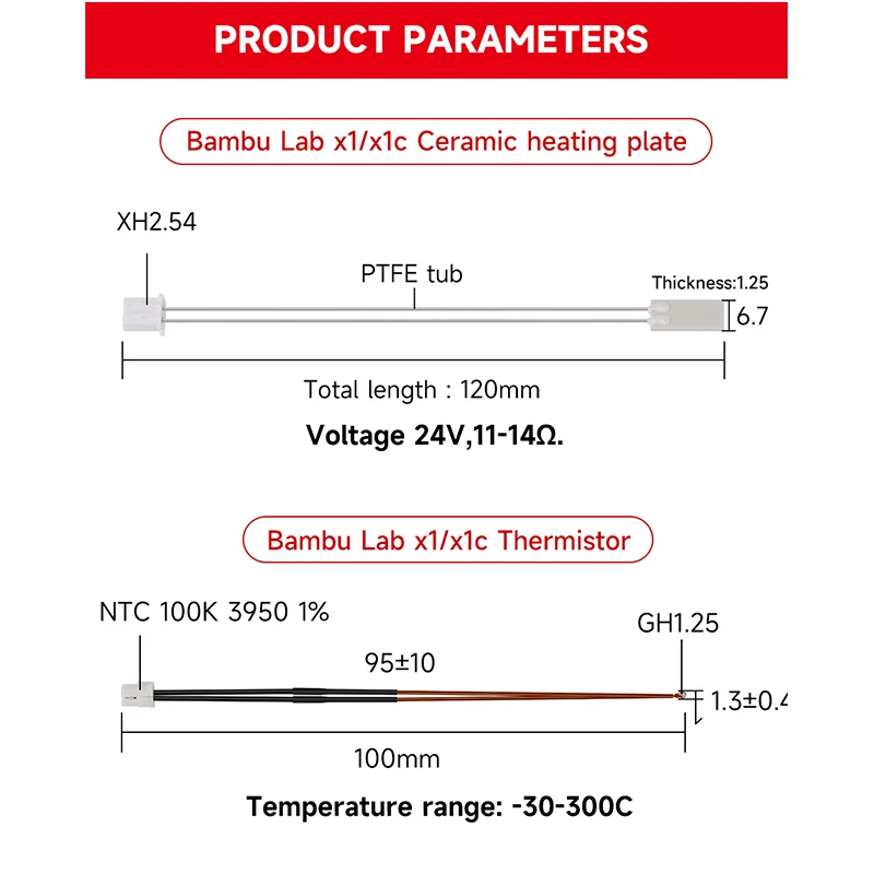 竹ヒーター用サーミスター,3Dプリンターアクセサリー,セラミ - Ceramic Heat Emitter のレビューと価格