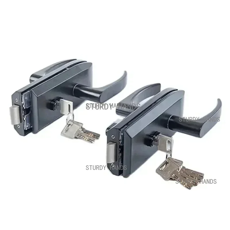 オフィスガラスドアロック浴室ステンレス鋼ハンドルドアロック寝 - Glass Door Hinge のレビューと価格