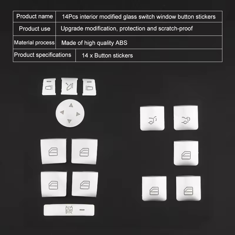 車の窓ガラスリフトボタンステッカースイッチパネルスタイリング - Glass Door Hinge のレビューと価格