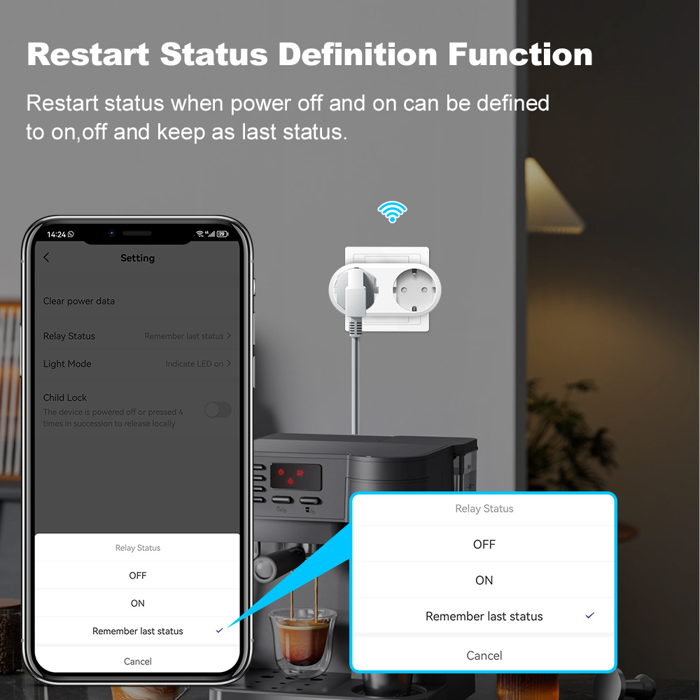 WiFiスマートプラグ デュアルコンセント 16A EU 2 - Timer Dual Outlet のレビューと価格