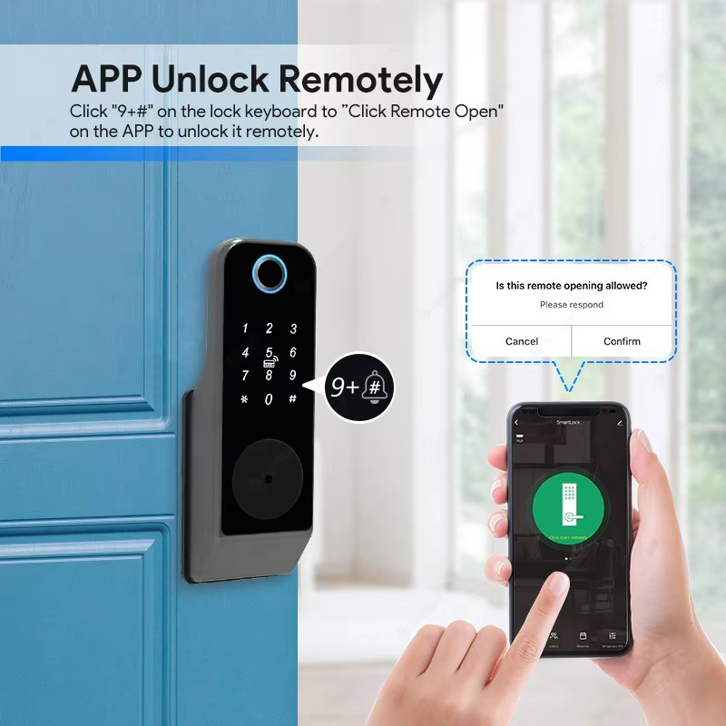 防水指紋ロック Tuya Wifi リモートコントロール B - Glass Door Hinge のレビューと価格