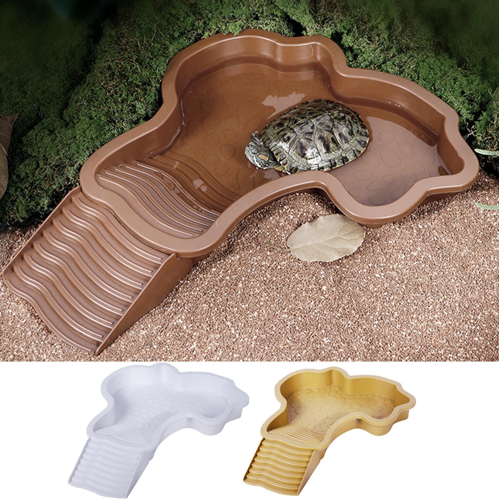 爬虫類用入浴プール、スロープ付き、カメ用浸漬浴槽、滑り止め水 - Water Dish Reptile のレビューと価格