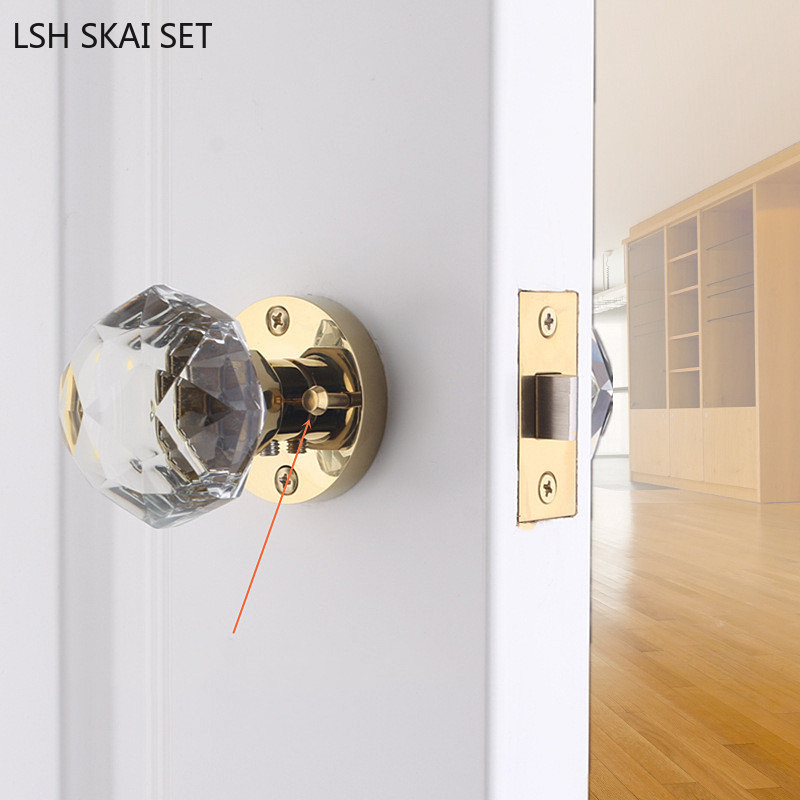 クリスタルガラスグローブハンドルロックライト高級キーレス浴室 - Glass Door Hinge のレビューと価格
