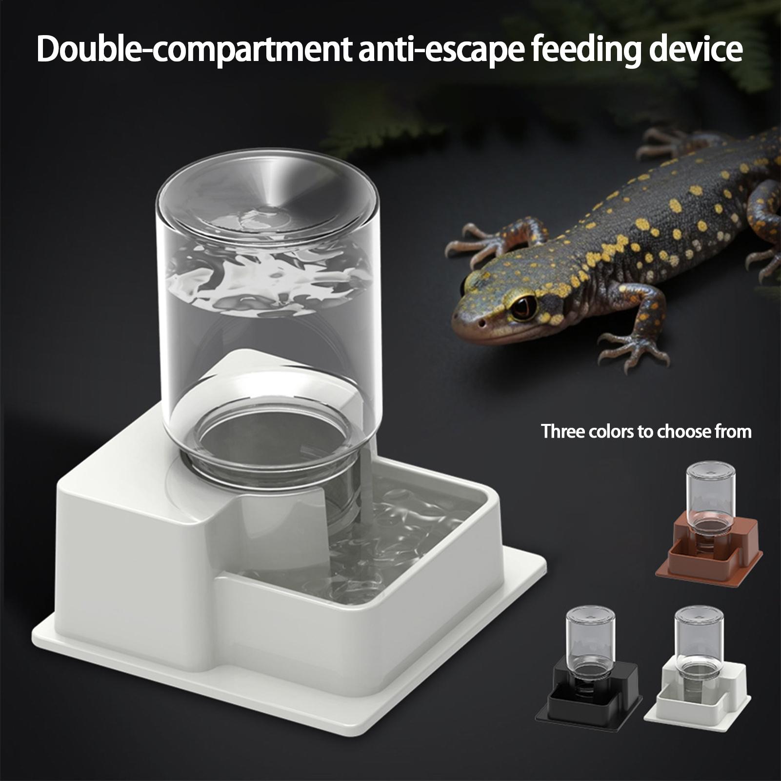 自動爬虫類給水器 再利用可能な容器 クリエイティブな給餌ステ - Water Dish Reptile のレビューと価格