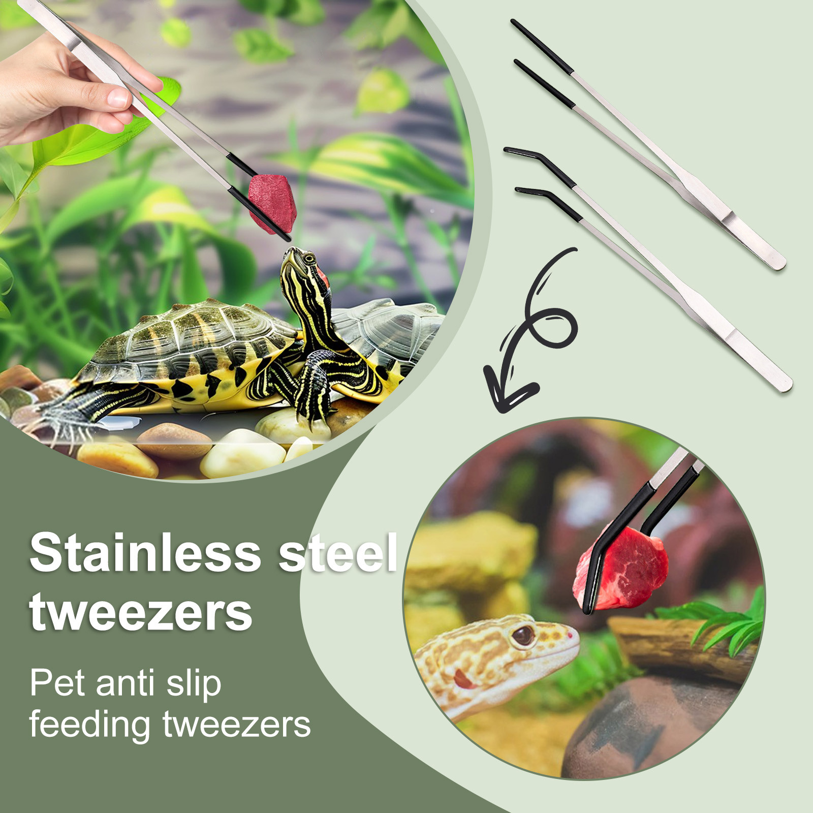 ステンレス鋼爬虫類給餌ロングトングピンセット爬虫類、トカゲ、 - Feeding Tong Stainless のレビューと価格