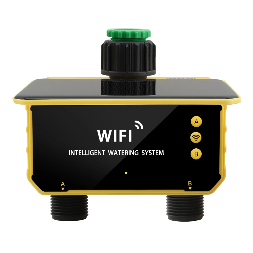 WiFi ソーラータイマー デュアルウォーターバルブ 2 つ - Timer Dual Outlet のレビューと価格