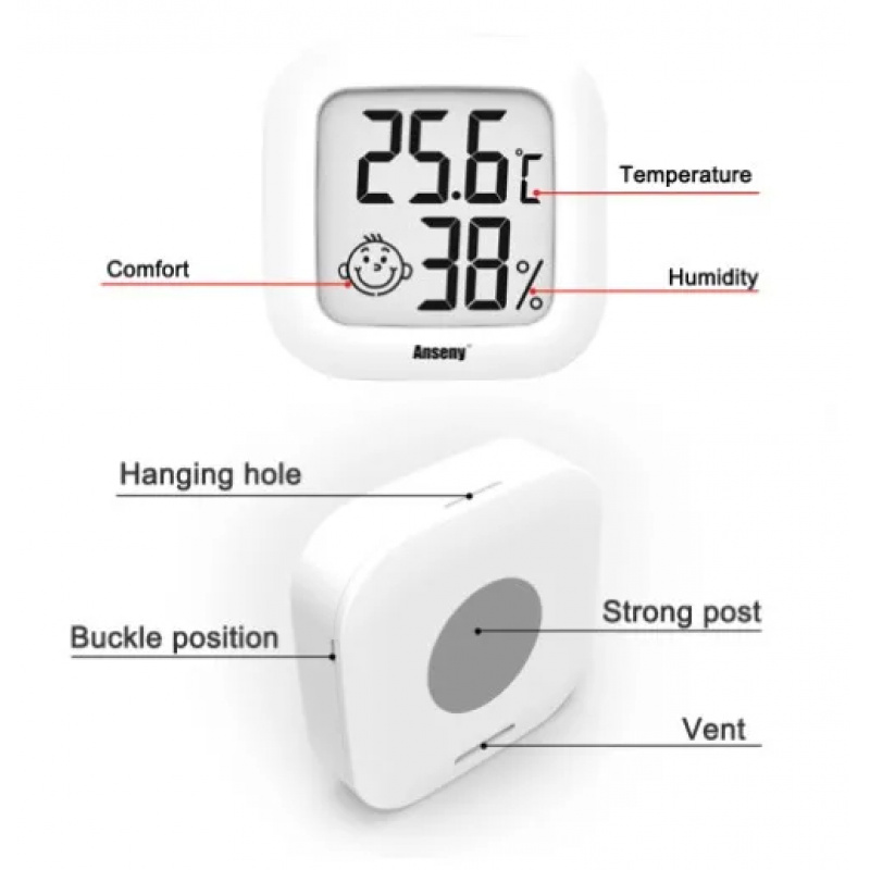 液晶デジタル温度計湿度計屋内室電子温度湿度計センサーゲージ家 - Digital Hygrometer Probe のレビューと価格