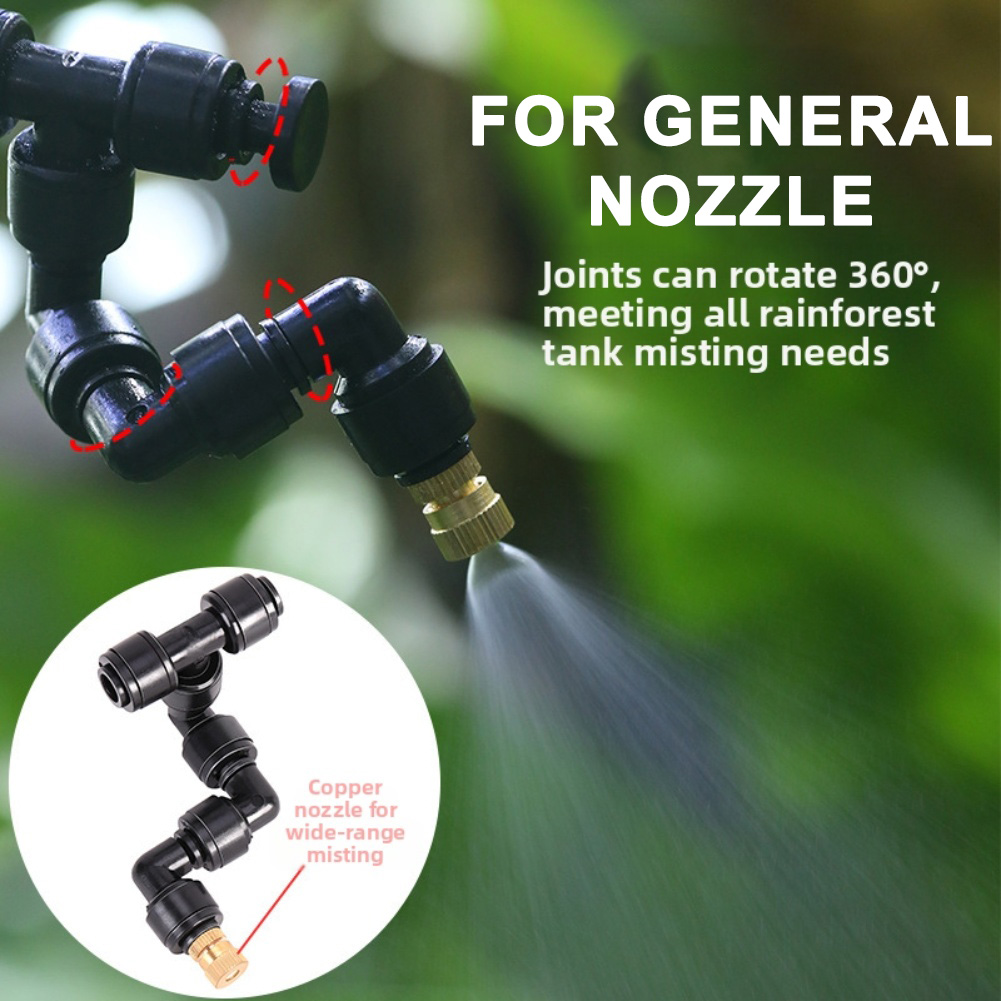 2 個ブラック噴霧ノズル 360 度調整可能なミストスプレー - Misting Nozzle Reptile のレビューと価格