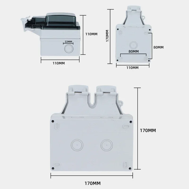 Tuya防水電気壁コンセントEU FR KR IL IP66 - Timer Dual Outlet のレビューと価格