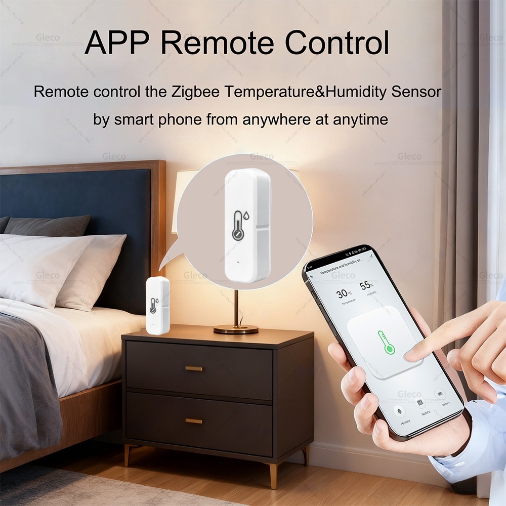 Tuya Zigbee 3.0 ミニ温度と湿度センサー屋内ス - Digital Hygrometer Probe のレビューと価格