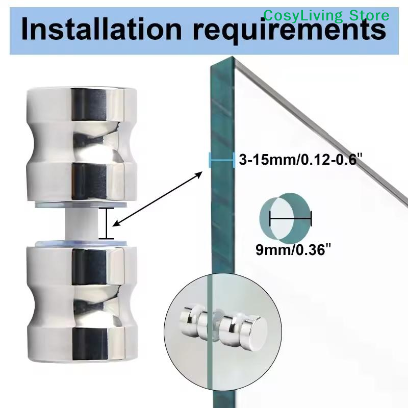 [CL]スタイリッシュなシャワーガラスドアハンドル、スライド - Glass Door Hinge のレビューと価格