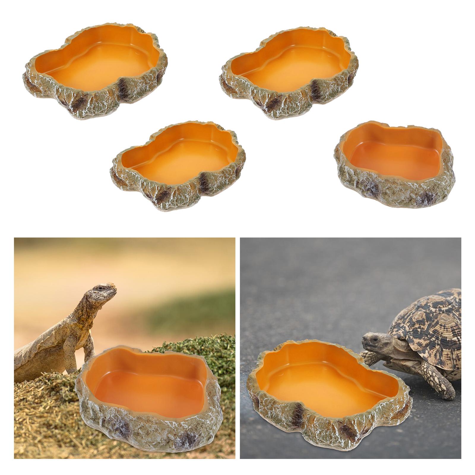 爬虫類ウォーターボウル装飾テラリウム生息地装飾樹脂給餌ボウル - Water Dish Reptile のレビューと価格