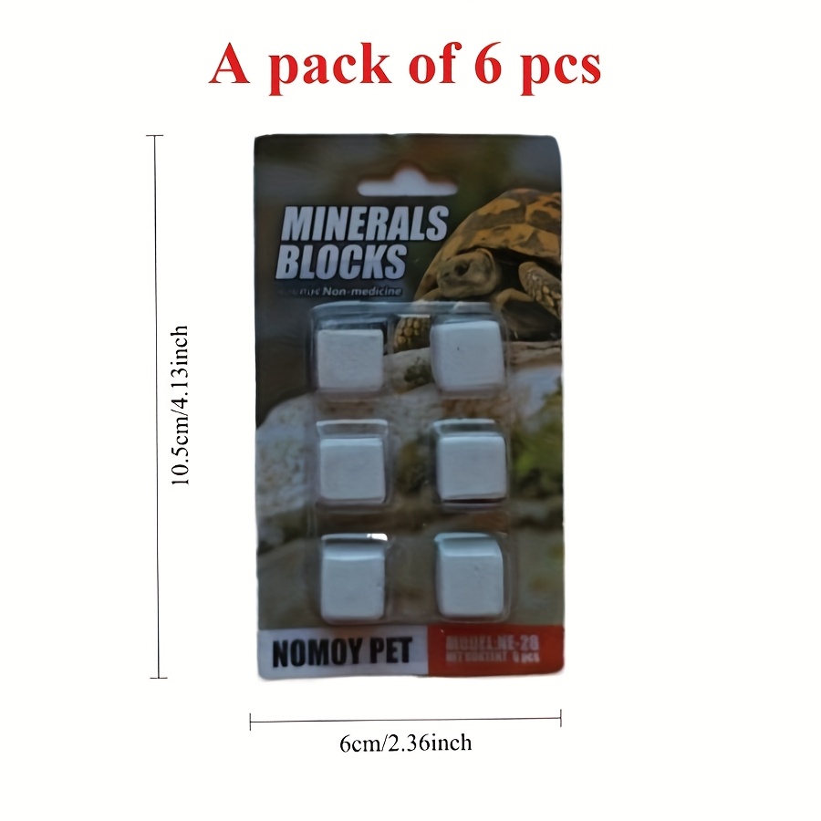 6個入り水槽用カルシウムブロックミネラル、爬虫類用研磨キュー - Calcium Powder Reptile のレビューと価格