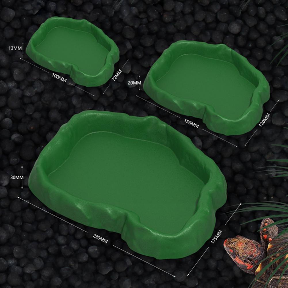 爬虫類フィーダープラスチック模造岩デザイン食品と水皿フィーダ - Water Dish Reptile のレビューと価格
