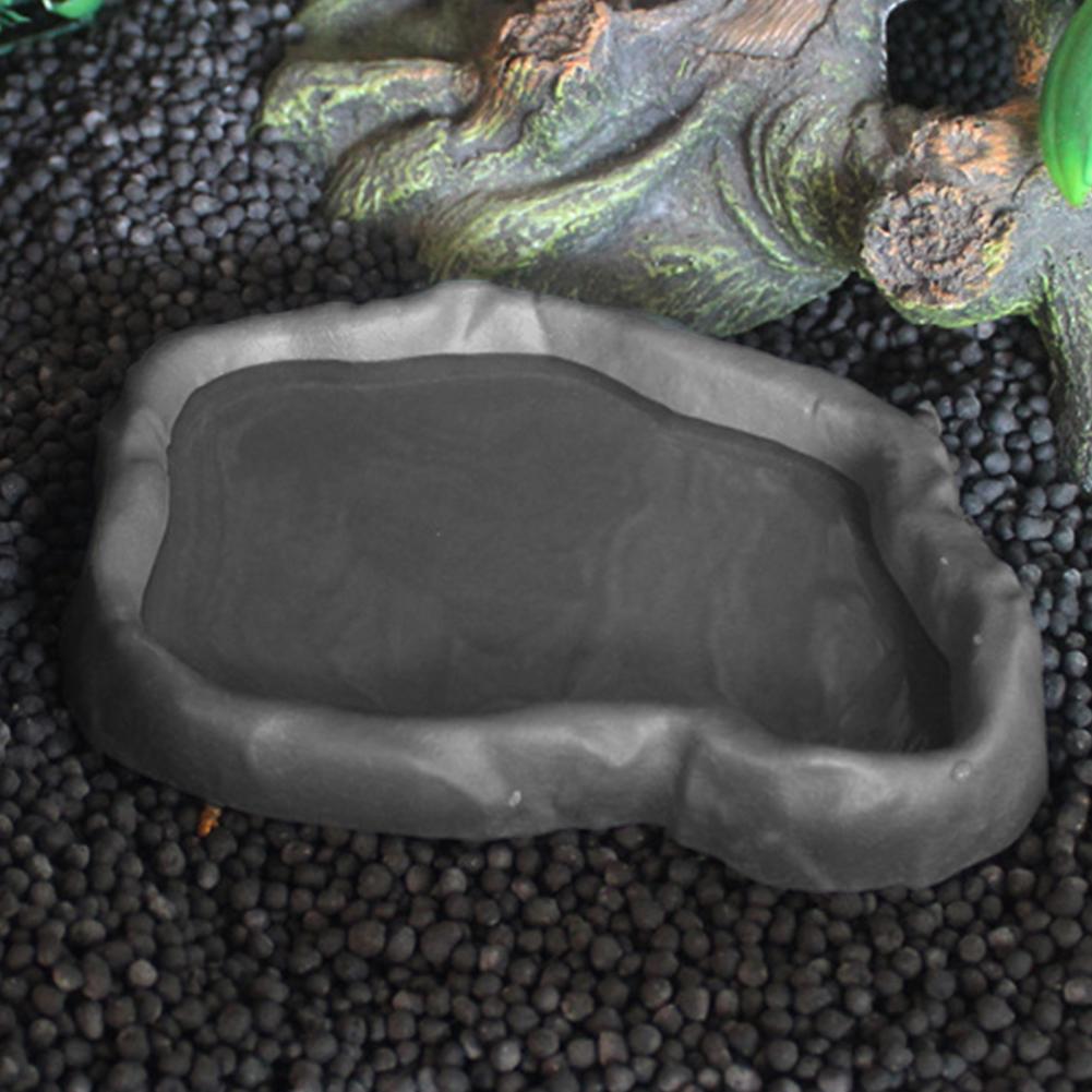 爬虫類フィーダープラスチック模造岩デザイン食品と水皿フィーダ - Water Dish Reptile のレビューと価格