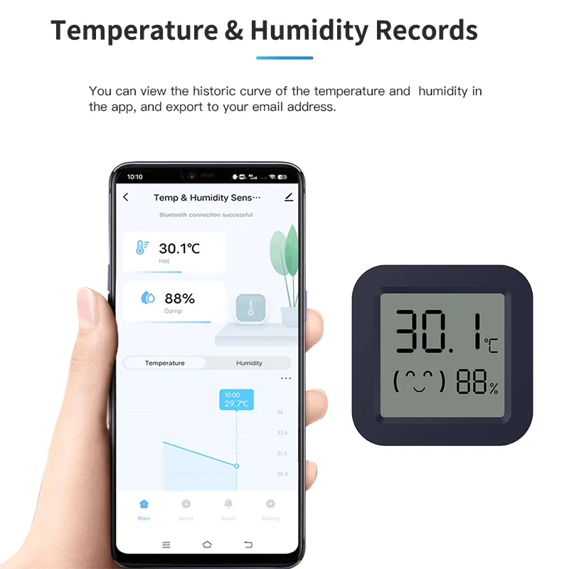 BT 温度湿度センサー ミニ LCD スクリーン スマート  - Digital Hygrometer Probe のレビューと価格