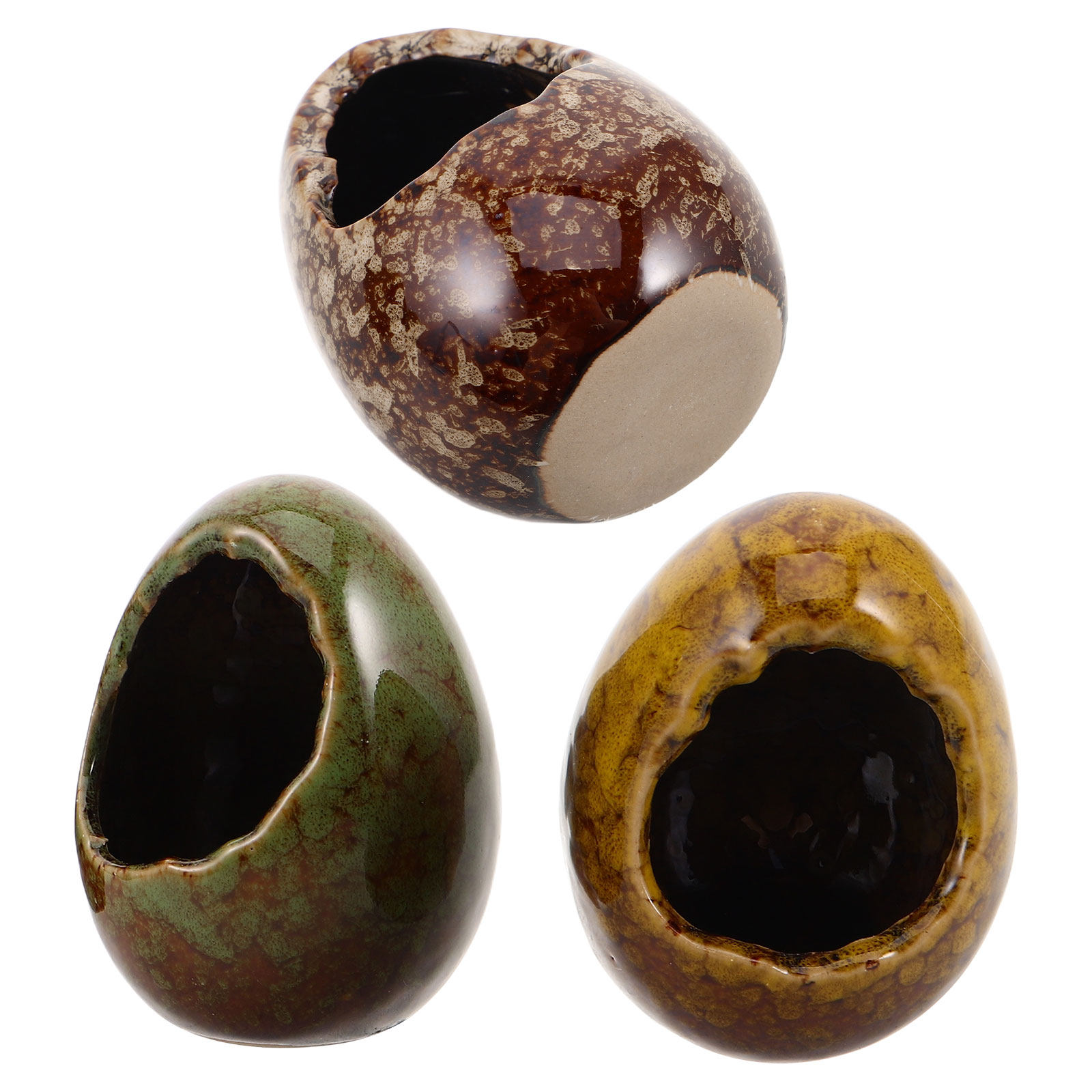 3個入り 魚の隠れ家 水槽用 セラミック製 装飾用 フェイク - Hide Cave Ceramic のレビューと価格