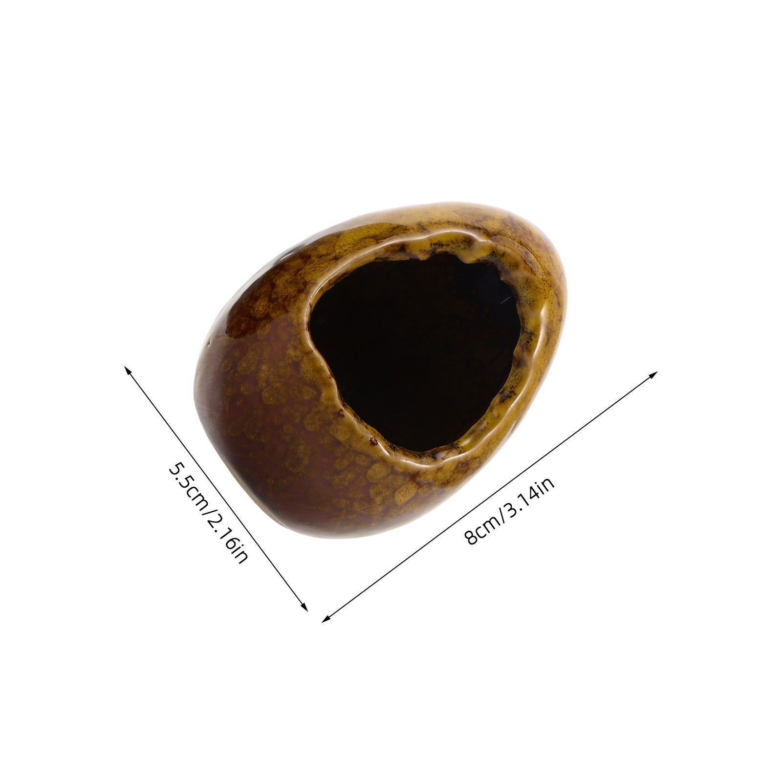 3個入り 魚の隠れ家 水槽用 セラミック製 装飾用 フェイク - Hide Cave Ceramic のレビューと価格