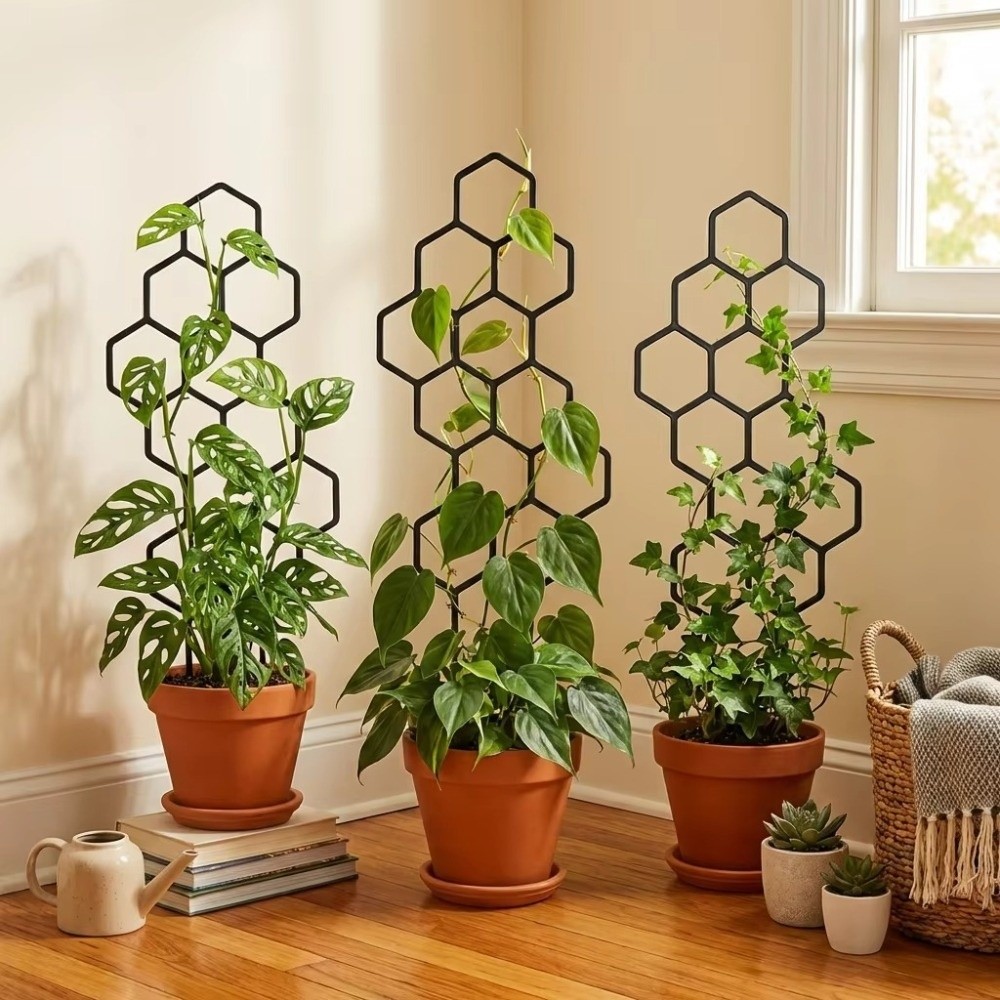 ハニカムデザインの植物トレリス、防錆プラスチック製ガーデンク - Vine Climbing Plastic のレビューと価格