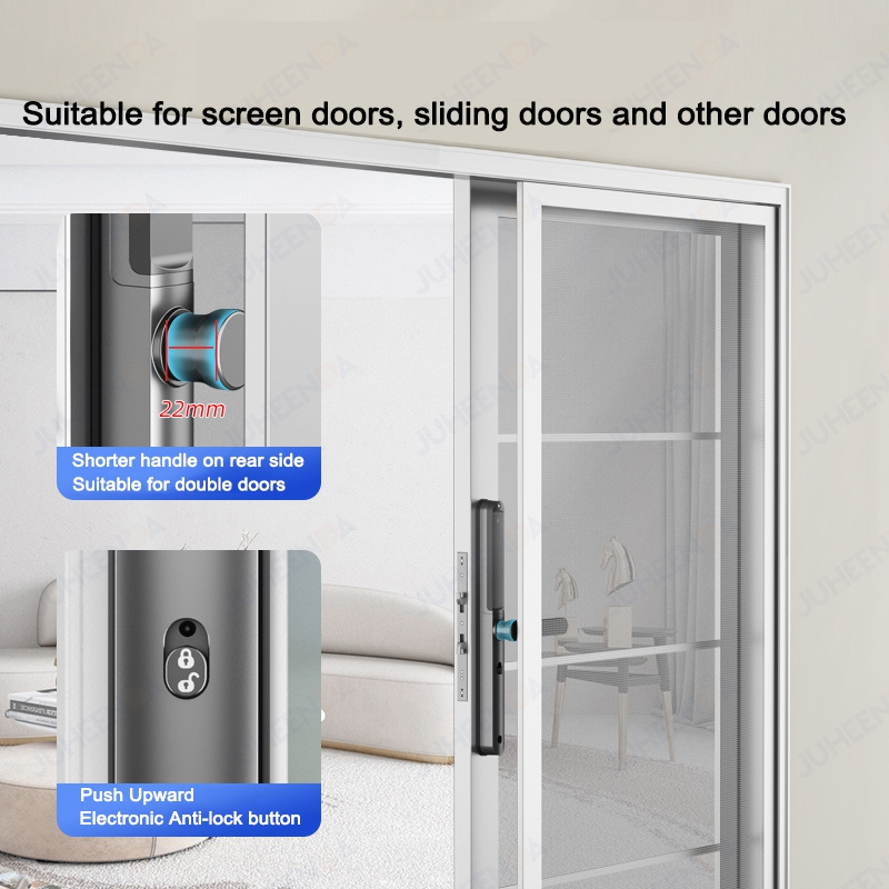 アルミニウム製電子引き戸ロック,防水,指紋,デジタルパスワー - Glass Door Hinge のレビューと価格