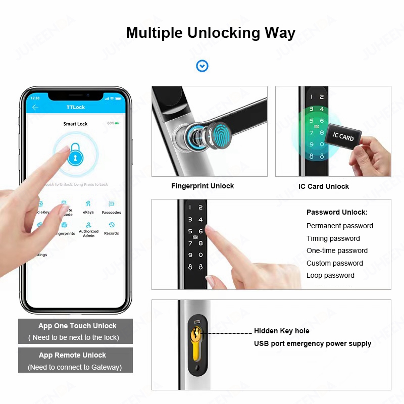 アルミニウム製電子引き戸ロック,防水,指紋,デジタルパスワー - Glass Door Hinge のレビューと価格