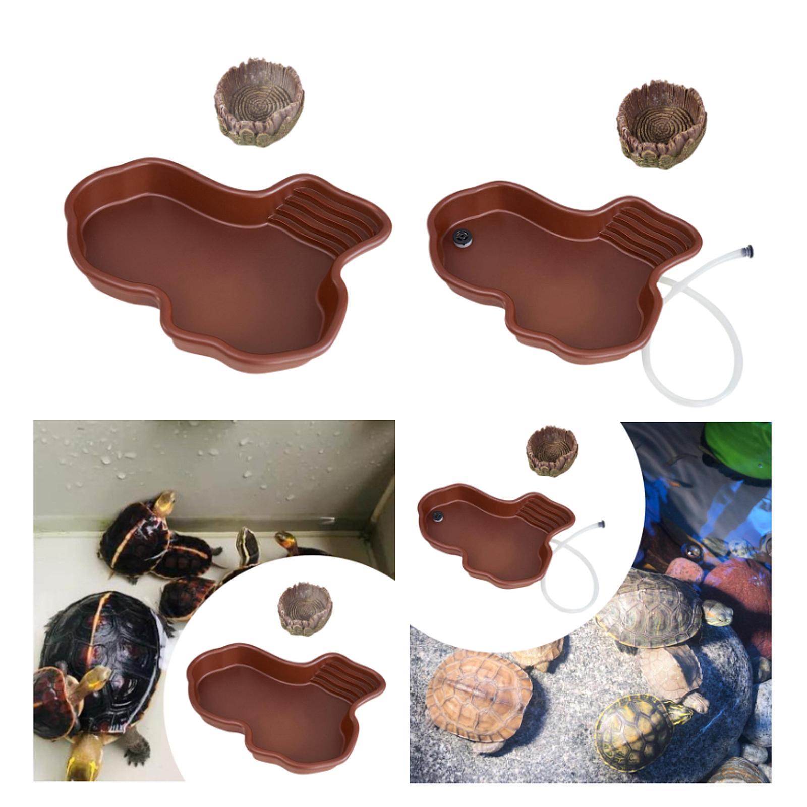 爬虫類の餌皿爬虫類の入浴プール、水族館の装飾、カメの水皿爬虫 - Water Dish Reptile のレビューと価格
